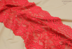 Эластичное кружево, красный, 23см (Артикул: EK-1026), м