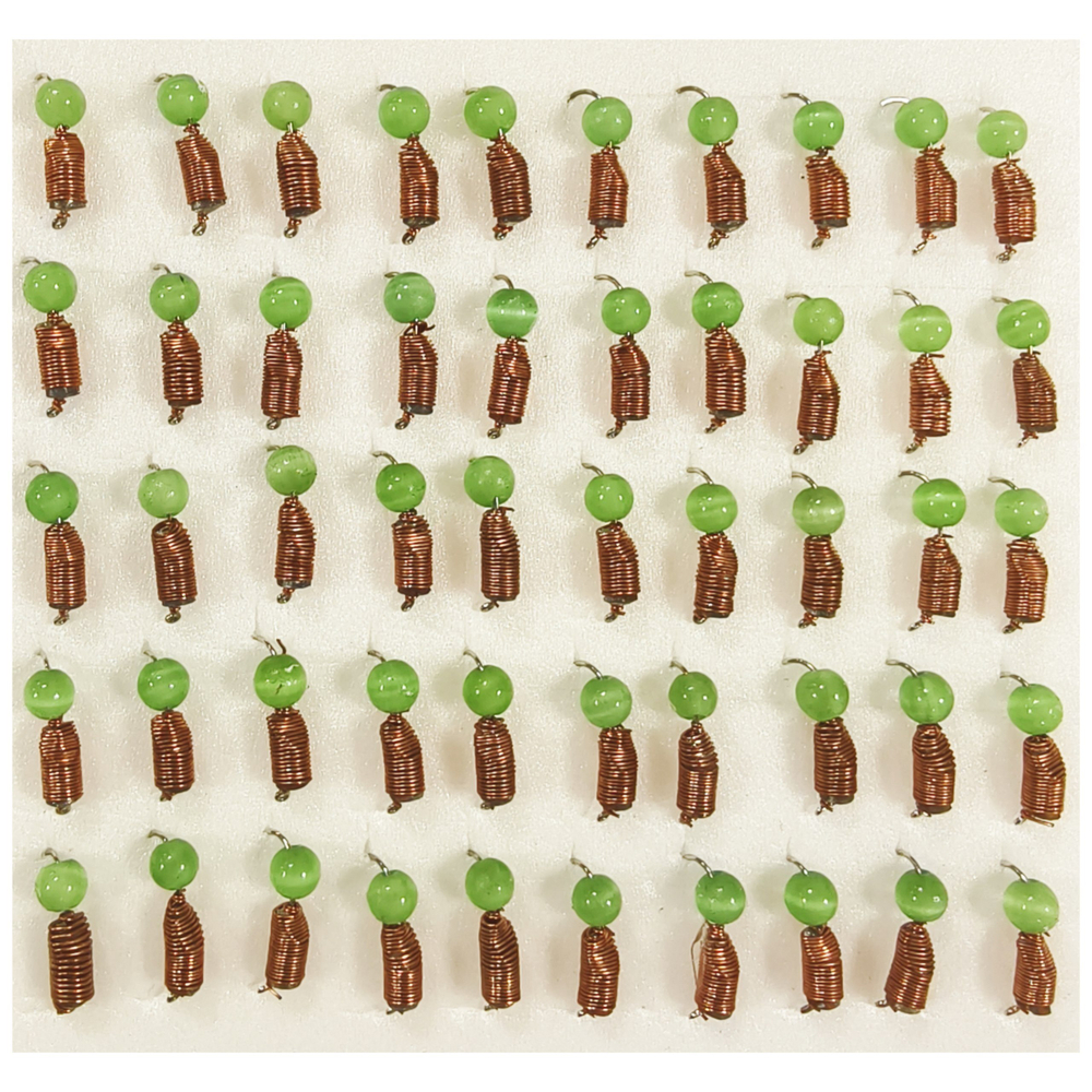 Мормышки Ручейник d 3мм. 0.65гр. Вольфрам. Кошачий глаз (набор 10 штук)