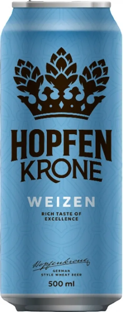 Пиво Хопфенкроне Вайцен / Hopfenkrone Weizen 0.5 - банка