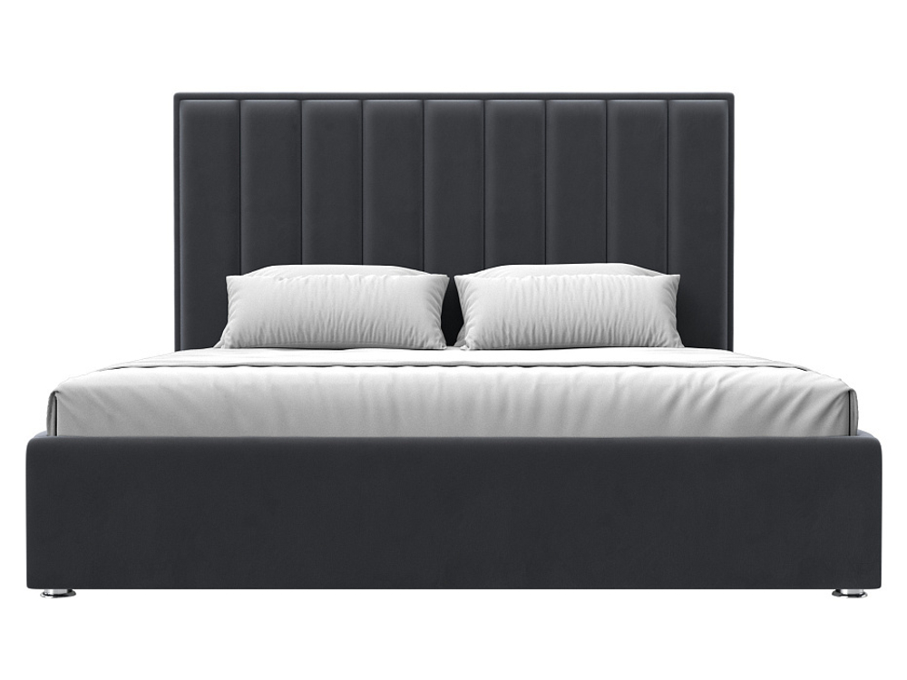 Кровать интерьерная Афродита 180, Серый, Велюр, 120581