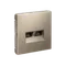 Розетка компьютерная 2-м ArtGallery RJ45 + RJ45 кат.5E механизм шампань SE GAL000585
