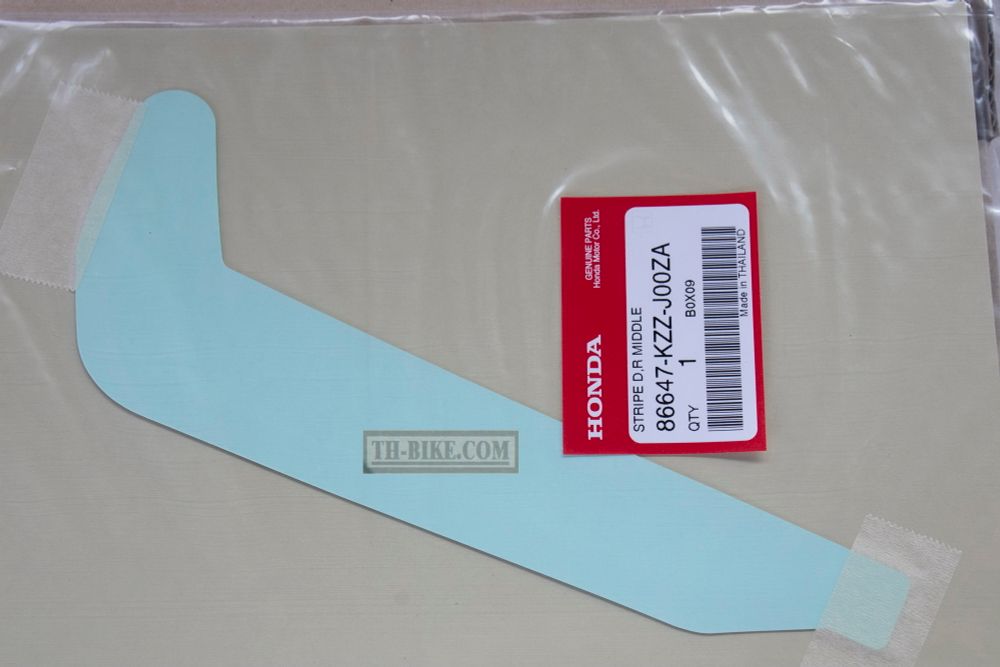 86647-KZZ-J00ZA. STRIPE D, R. MIDDLE COWL *TYPE1*. Honda CRF250Rally, Sticker OEM