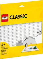 Конструктор Лего Классик Базовая белая пластина 11026 | LEGO Classic White Baseplate для творчества и сборки 1 деталь 4+