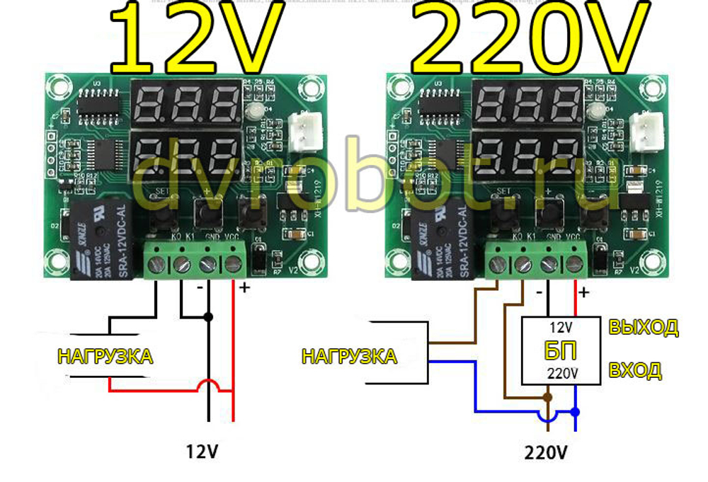 Терморегулятор XH-W1219 - 12VDC