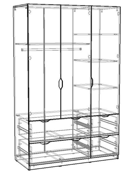 Шкаф ГРАНД-ЛАВОРО-21 левый