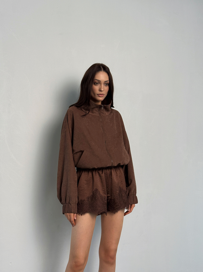 Бомбер шоколадный