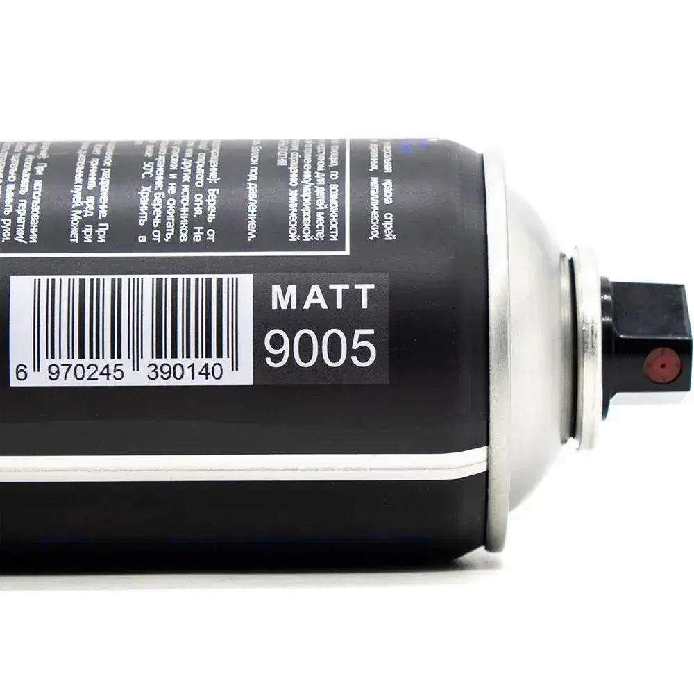Черная матовая RAL 9005 акриловая 520мл краска аэрозольный баллончик Gamma Paint