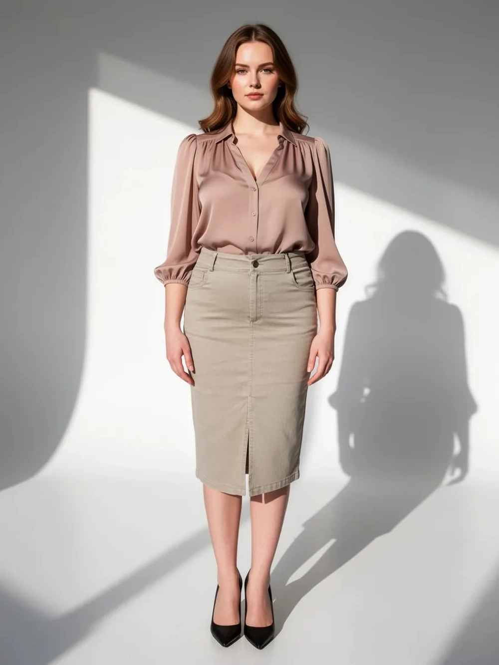 ❀ Юбка джинсовая вельветовая большие размеры ❀