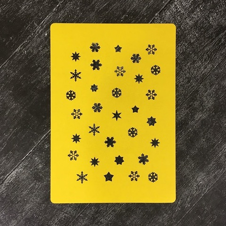 Трафарет новогодний №3 Маленькие снежинки