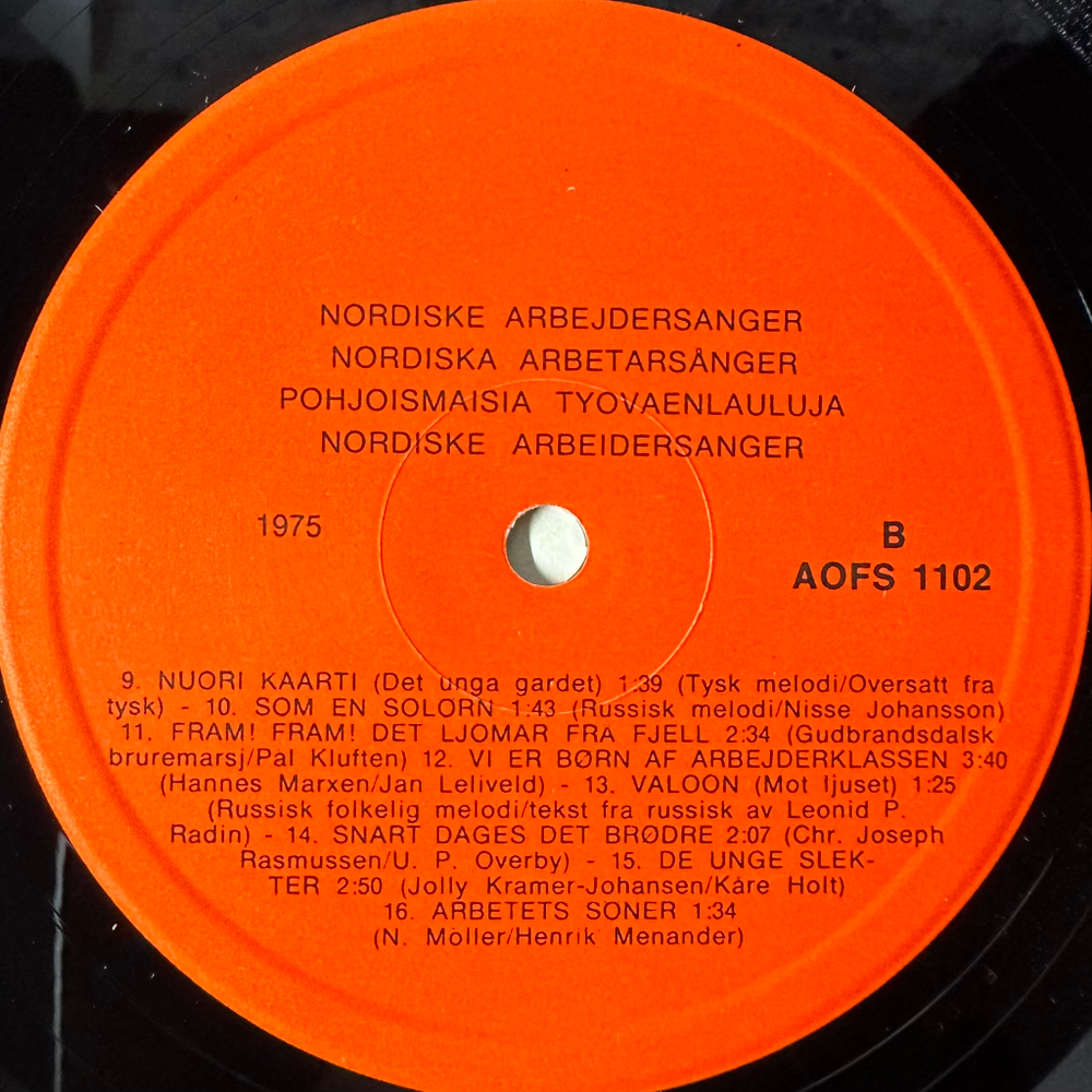 Сборник Nordiske Arbejdersanger (Норвегия 1975г.)