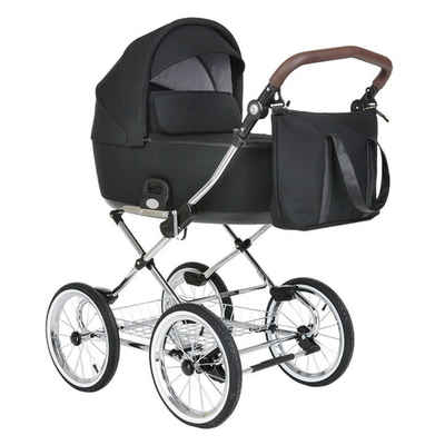 Детская коляска люлька Roan Bass Next Classic d14 1 в 1 RCL073/1 Black