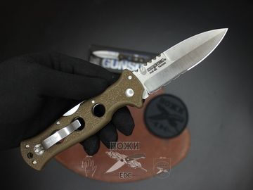 Складной нож Cold Steel 10ABV3 Gunsite Counter Point I c клинком из стали AUS-10A, рукоять Grivory (Griv-Ex)