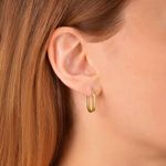 Серьги Base 8 на 16, позолота