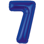 Шар фольгированный Цифра 7 101 см (Синий)
