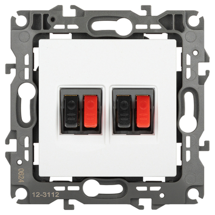 Розетка ЭРА Серия 12 12-3112-01М аудио двойная белый матовый