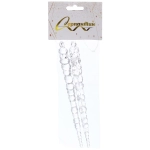 Подвеска «Изящная сосулька» 15 см (набор 2 шт), Прозрачный