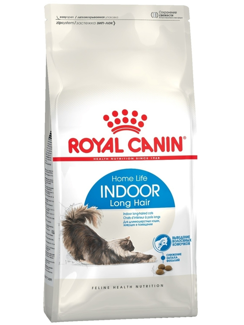 Сухой корм Royal Canin Indoor Long Hair для длинношерстных кошек живущие в помещении, 400 г