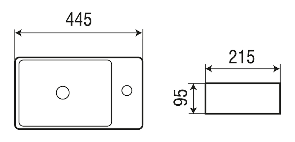 Раковина WeltWasser Aisbach 5112 44 10000004593 Белый глянец