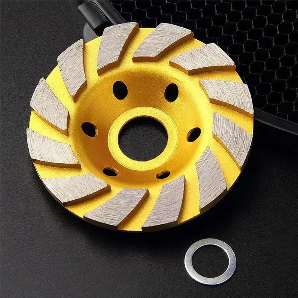 3шт,Чашка алмазная зачистная,100*22 мм/Шлифовальный круг/Круг зачистной,Диаметр отверстия 16 мм
