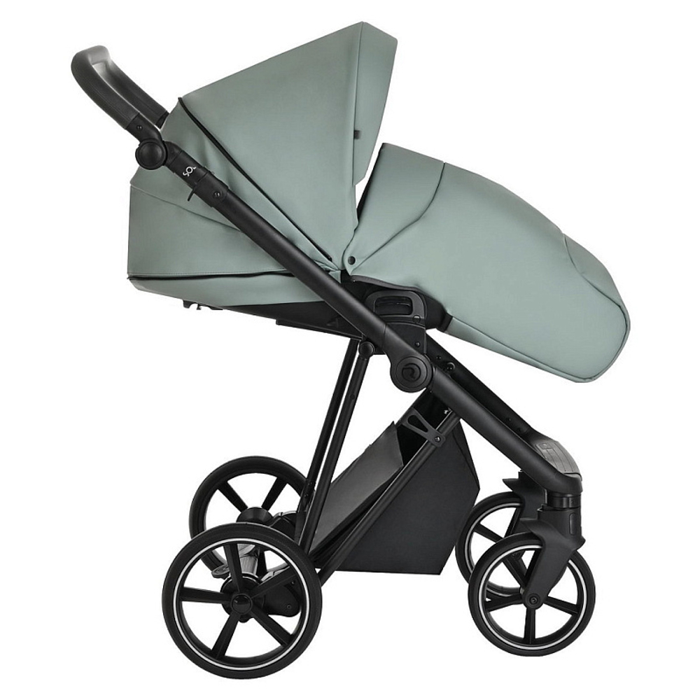 Детская коляска Roan Sol Кожа 2 в 1 RSL/2023 Misti Mint/Grey/руч. Серый