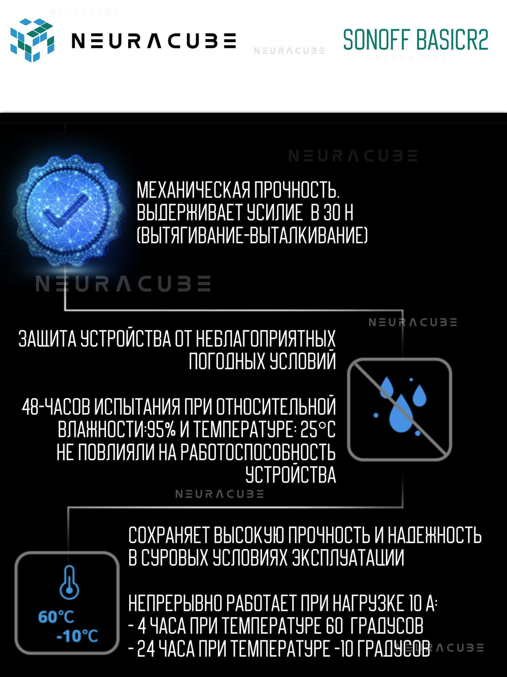 WiFi реле Sonoff BASICR2, 10А/2200Ватт (Работает с Алисой)