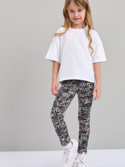 Детские леггинсы дЛГ-21/черный-бежабстракция