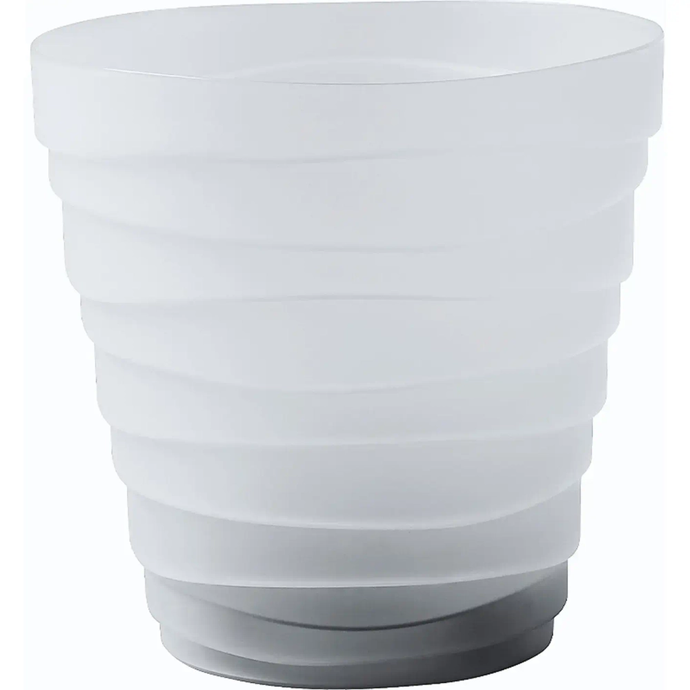 Кашпо для цветов пластиковое 3,5л d-19,7см «Бархан» Прозрачный