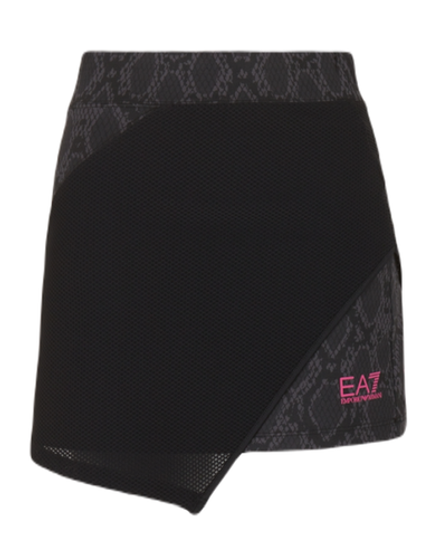 Теннисная юбка EA7 Woman Jersey Miniskirt - black python