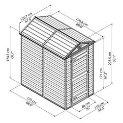 Сарай из поликарбоната Palram SkyLight 4x6 grey