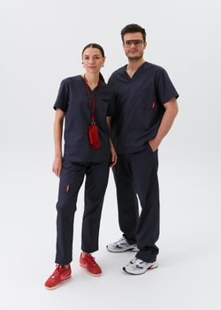 Брюки медицинские унисекс Ред Бейс, ртуть хлопок