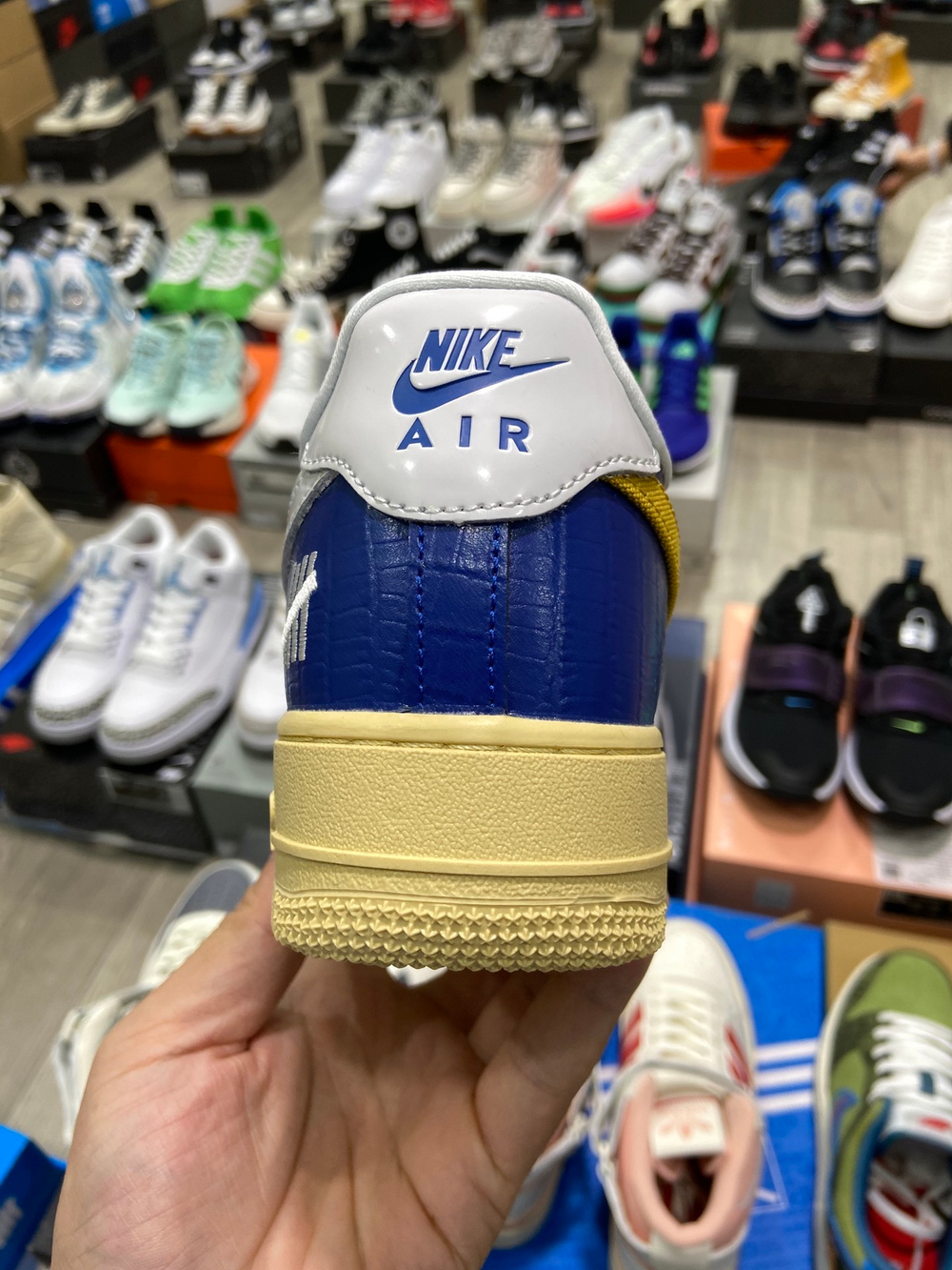 Nike Air Force 1 Low SP "Undefeated 5 On It Blue Yellow Croc"