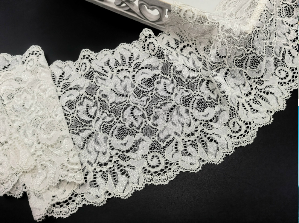 Эластичное кружево, 17,5см, молоко, Lauma (Артикул: EK-1023.P), м