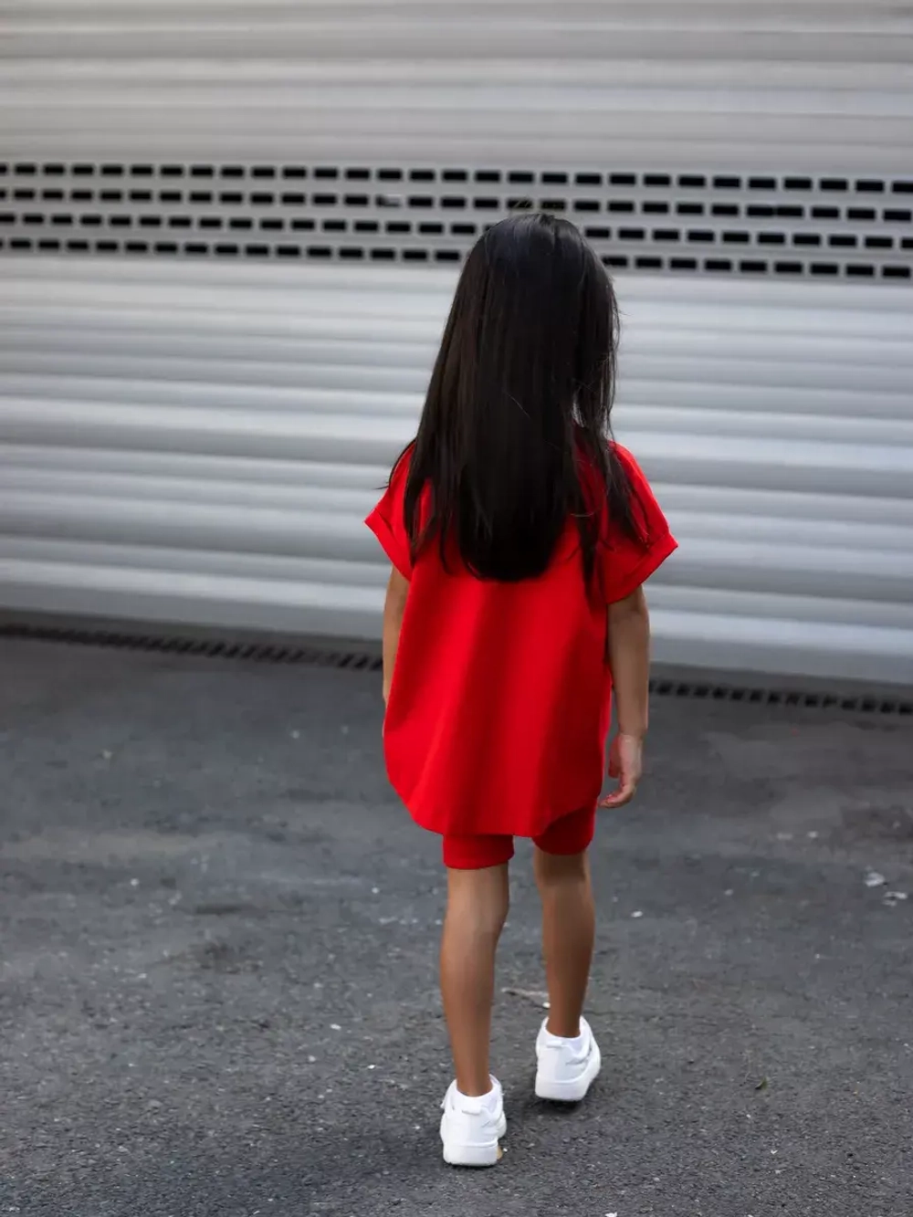 Костюм для девочки, футболка и велосипедки