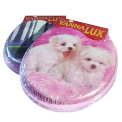 Мягкая крышка-сиденье для унитаза "VANNA LUX" цвет розовый, рисунок в ассортименте