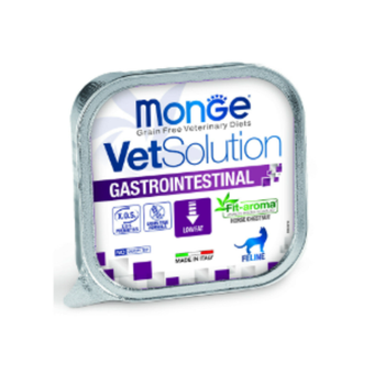 Влажный корм диетический Monge VetSolution Cat Gastrointestinal гастро интестинал для кошек при заболеваниях ЖКТ 100 г - 24 шт