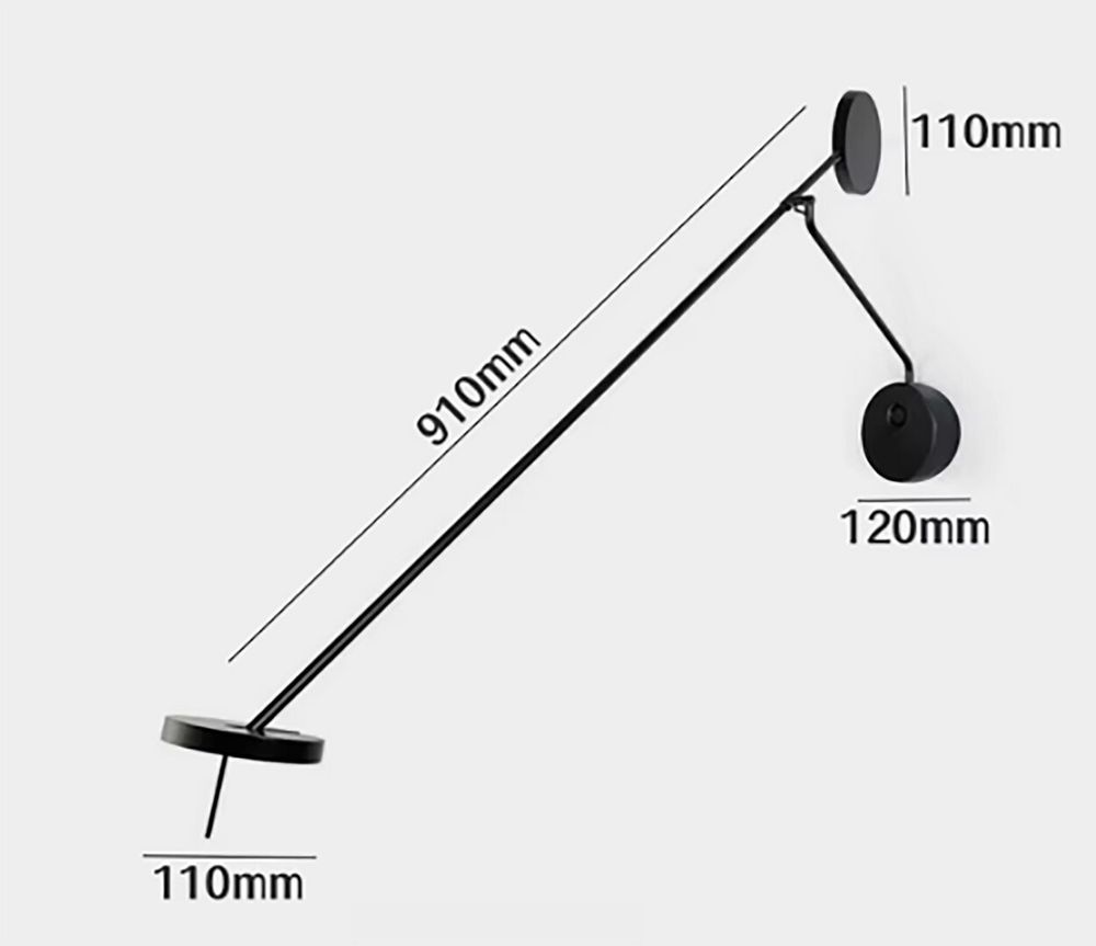 Настеный светильник Некси черный w91*38 Led 6W (3000K)