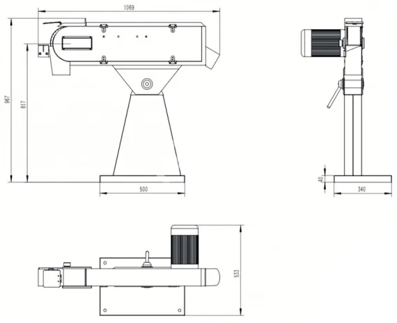 Ленточный шлифовальный станок Heden SF-75V