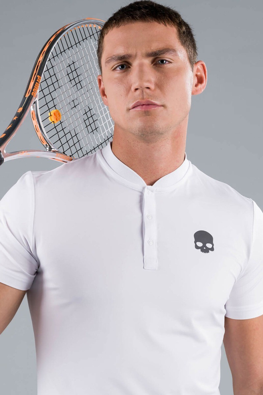Мужское теннисное поло Hydrogen Tech Serafino Man - белый
