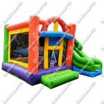 Детский надувной батут "Радужный домик" 4*3,5*2,7 м