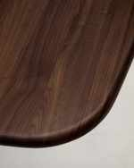 Стол Melvar из орехового шпона с основанием из матовой нержавеющей стали 220 x 110