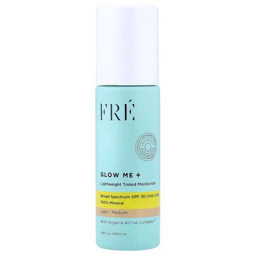 Fre, Glow Me+, увлажняющий крем с легким оттенком, SPF 30, светлый-средний, 50 мл (1,69 жидк. унции)