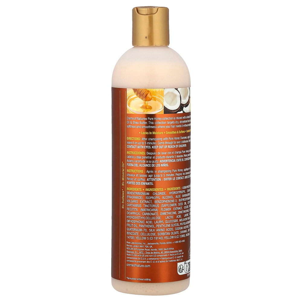 Creme Of Nature, Pure Honey, увлажняющий кондиционер для защиты от сухости, для сухих и обезвоженных волос, 355 мл (12 жидк. унц.)