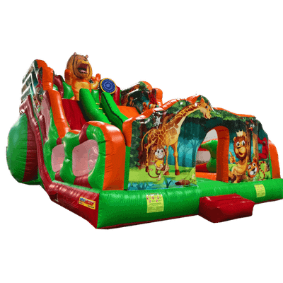 Батут-горка "Лев" 13*7.5*10 м