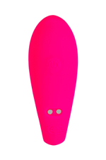 Розовый вибратор для пар Prawno с пультом ДУ (Цвет: розовый)