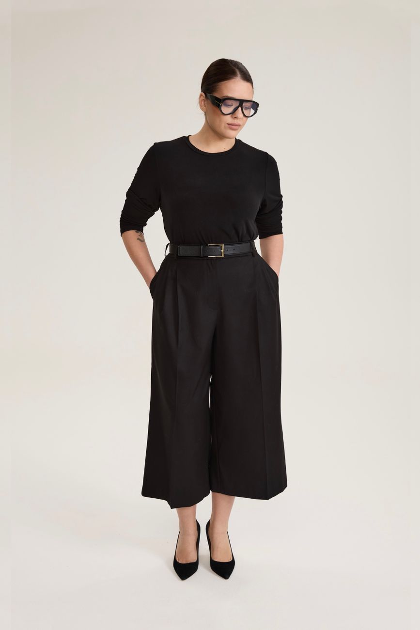 Брюки-кюлоты, черный