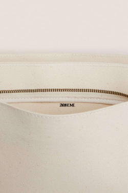 ZARA HOME ХЛОПКОВАЯ ЖЕСТКАЯ СУМКА, СВЕТЛО-БЕЖЕВЫЙ