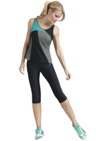 Топ бюстгальтер спортивный для фиксации экзопротезов после мастэктомии, р. S Amoena