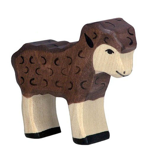 Ягненок породы Хольцтигер, черный