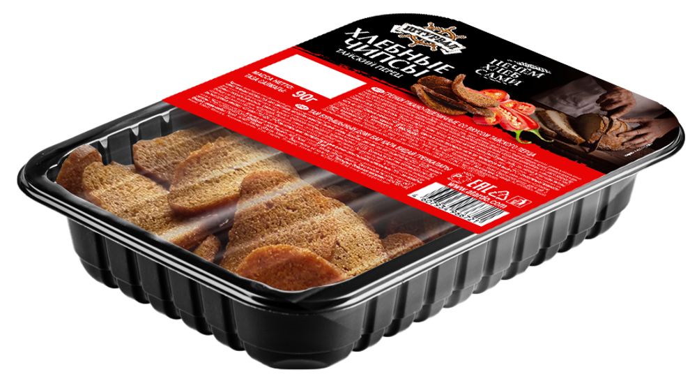 Гренки "Хлебные чипсы" тайский перец лоток 90г (18шт)