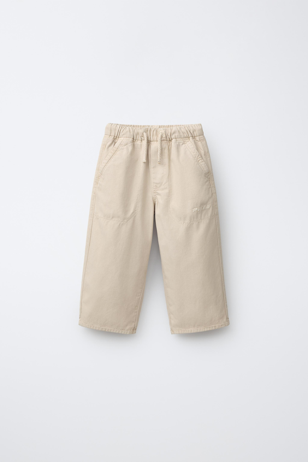 ZARA X PUKAS БРЮКИ КАРГО PUKAS SURF ИЗ ХЛОПКА, СВЕТЛО-БЕЖЕВЫЙ